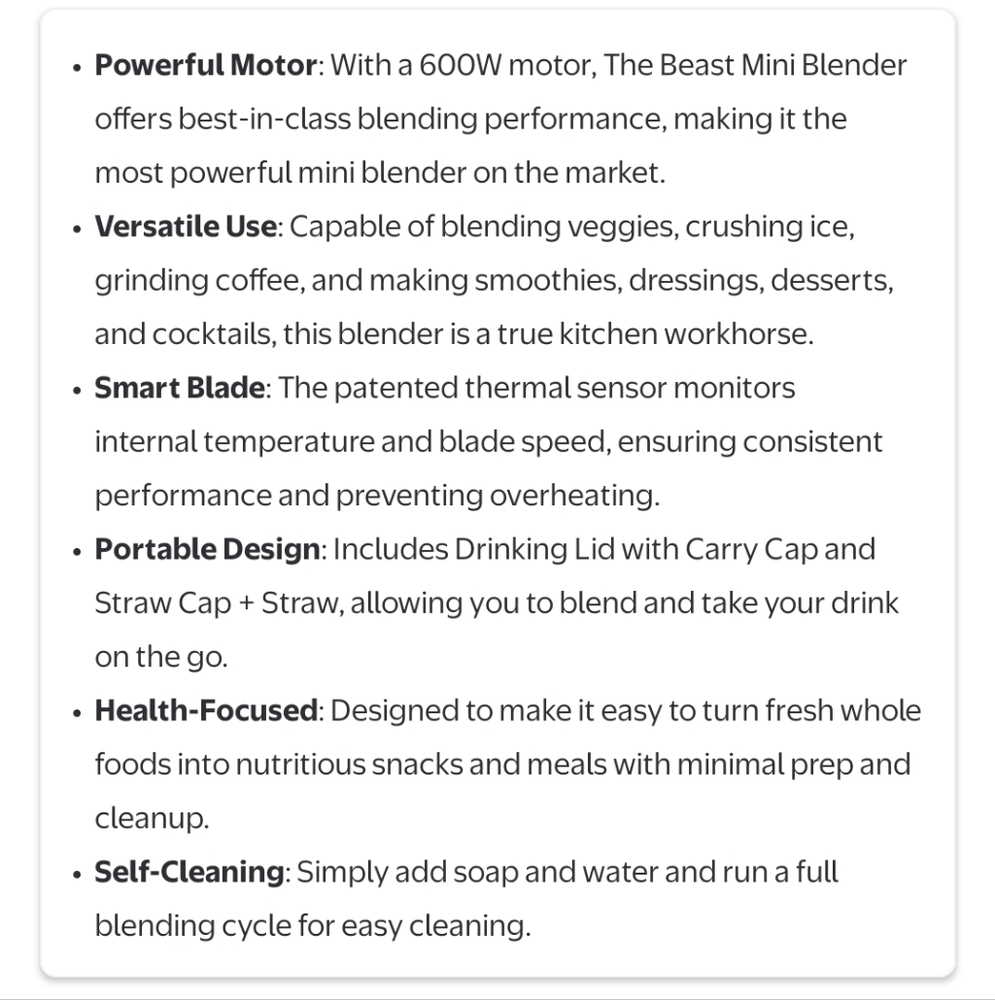 Beast Mini Blender 3 Vessel Set In White - Picture 8 of 16